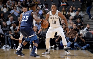 Chùm ảnh: DeMar DeRozan giúp San Antonio vượt khó trước Minnesota