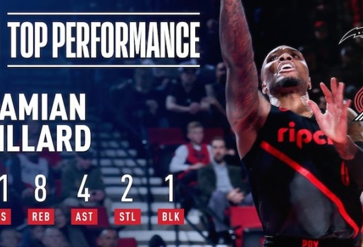 Video Lillard “hóa điên” giúp Trail Blazers đả bại Orlando Magic