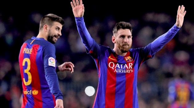 Pique: Messi bị chấn thương cũng không ảnh hưởng đến Barcelona