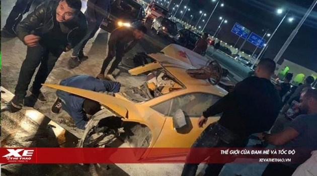 Sau tai nạn, ‘Bò mộng’ Lamborghini Huracan đứt đôi, người lái bình yên vô sự