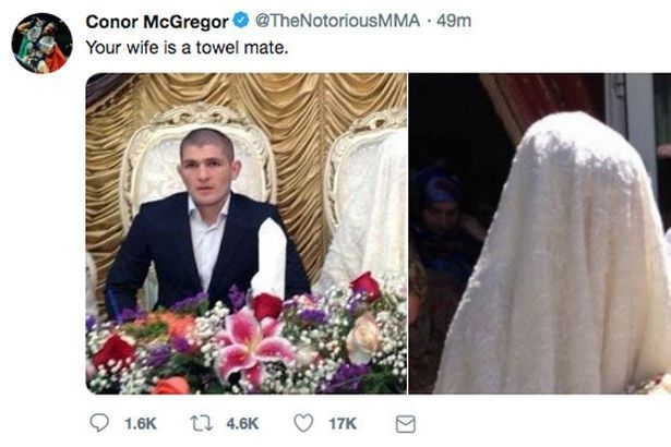 0_Conor-McGregor-tweets-then-DELETES-racist-insult-to-Khabib-Your-wifes-a-towel-mate