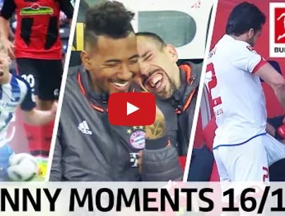Top 10 khoảnh khắc hài hước nhất Bundesliga 2016/17