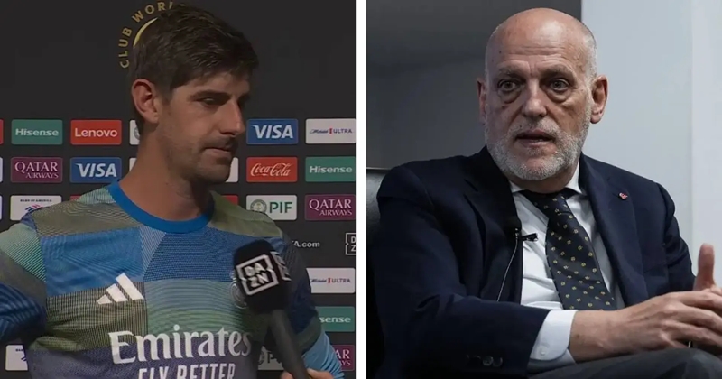 Javier Tebas Real Thibaut Courtois 01