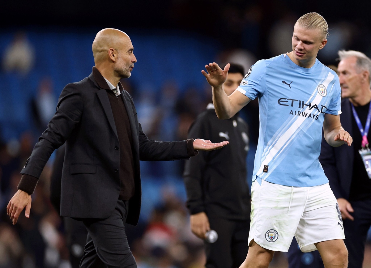 Pep Guardiola Erling Haaland 01