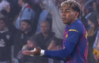 Lamine Yamal nổi nóng khi Barca mất kiểm soát giữa sân