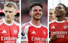 Arsenal nhận tin trái chiều về Odegaard và Rice