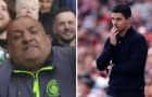 Cổ động viên Man City thực hiện cử chỉ chế nhạo Arsenal