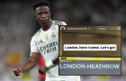 Đại diện Vinicius tới London, fan Arsenal mơ về bom tấn