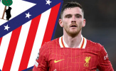Atletico Madrid nhòm ngó Andrew Robertson, Liverpool đối diện thách thức lớn