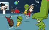 Hí họa Bendtner tỉ thí với người ngoài hành tinh