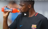 Dembele tập luyện cực kỳ hăng say bên cạnh Messi, Suarez