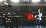 Biếm họa: Mourinho bị chú bò Morata húc bay, Wenger không cản nổi 'tàu cao tốc Man City