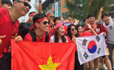 CĐV Việt Nam - Hàn Quốc thân thiện trước đại chiến bán kết ASIAD 2018