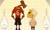 Biếm họa: Sir Alex lại nhập viện vì MU, Mourinho và Pogba lườm nguýt nhau trong nhà vệ sinh