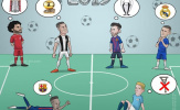 Biếm họa: Điều ước của Ronaldo, Messi; Solskjaer và Mourinho khác gì?