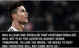 Tại sao Ronaldo vắng mặt ở trận thua sốc của Juventus trước Genoa?