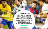 SỐC! Thủ quân Brazil nói thẳng Messi thâu tóm trọng tài