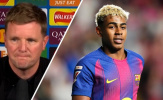 Phản ứng của HLV Howe khi Lamine Yamal vắng mặt trận Newcastle - Barcelona