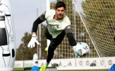 Courtois trở lại tập luyện sớm cùng Real Madrid