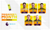 Những HLV xuất sắc nhất Ngoại hạng Anh tháng Ba