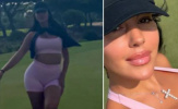 Georgina diện đồ bó sát khoe dáng trên sân golf cùng Ronaldo