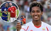Thắng Lào 7-2, thủ lĩnh Myanmar ăn mừng cùng ảnh Bruno Fernandes