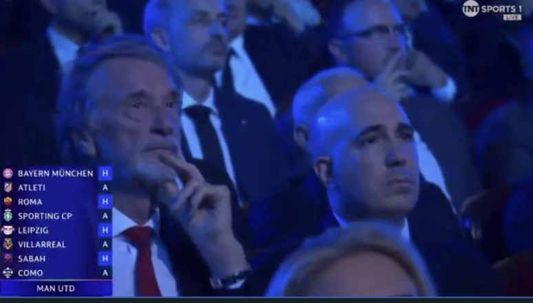 Fan MU bàn tán vẻ mặt âu lo của BLĐ ở lễ bốc thăm Champions League