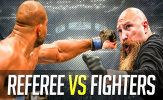 Video những tình huống 'nện nhau' giữa trọng tài với võ sĩ MMA 