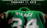 CHÍNH THỨC: Boston Celtics treo vĩnh viễn số áo 34 của Pierce