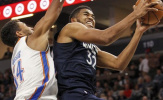 Karl-Anthony Towns ghi triple double, Timberwolves lần thứ 2 khuất phục 'thần Sấm'