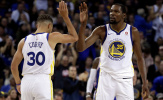 Tam tấu Curry-Durant-Thompson cùng sáng, Warriors thắng dễ Sixers