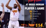 Kết quả Saigon Heat – CLS Knights(3/3) :  Moses Morgan trở lại vẫn cực kỳ lợi hại
