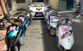 Chạm trán dàn scooter Honda Dio rước dâu cực kì ‘dễ thương’