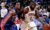 Chùm ảnh: Detroit Pistons khiến 'thần sấm' OKC tắt điện trên sân nhà