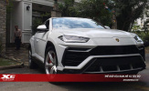 Siêu SUV Lamborghini Urus màu trắng ‘chễm chệ’ trong sân nhà đại gia Minh Nhựa