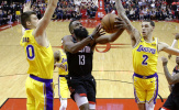 James Harden cùng Eric Gordon gồng gánh Rockets, Lakers thua đau mặc dù dẫn trước 21 điểm