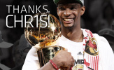 Chris Bosh nhận được vinh dự treo áo trên sân Miami Heat