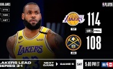 Kết quả NBA 25/9: Giữ vững lợi thế, Lakers hạ gục Nuggets