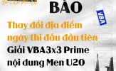VBA thông báo đổi địa điểm thi đấu nội dung 3x3 Men U20