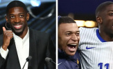 Mbappe phản ứng đầy cảm xúc khi Dembele giành Quả bóng vàng 2025