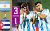 U20 Argentina vượt khó ngoạn mục, đánh bại Cuba dù chơi thiếu người