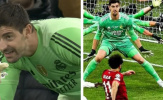 Courtois bất lực giữa Anfield: Khi người hùng không thể cứu Real Madrid