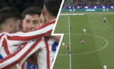 VAR xác nhận bàn thắng mở tỷ số của Atletico trước Barca chỉ chênh vài milimét