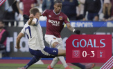 Tottenham hủy diệt West Ham 3-0 trong thế hơn người