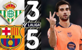 Torres bùng nổ, Barcelona nhấn chìm Betis trong cơn mưa bàn thắng 5-3