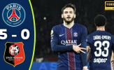 Kvaratskhelia lập cú đúp, PSG hủy diệt Rennes và áp sát ngôi đầu Ligue 1