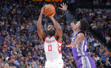 Tỏa sáng ở hiệp cuối, Harden giúp Rockets vượt ải Sacramento Kings