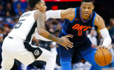 Westbrook lên đồng, OKC Thunder thắng nghẹt thở Spurs
