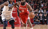 Chùm ảnh NBA 2017/2018: 'Bầy sói' đổ gục trong ngày James Harden tái xuất sàn đấu