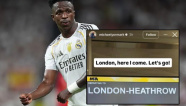 Đại diện Vinicius tới London, fan Arsenal mơ về bom tấn